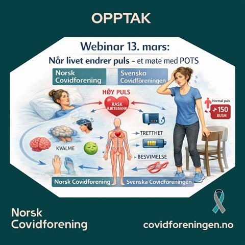 OPPTAK AV WEBINAR: Når livet endrer puls – et møte med POTS