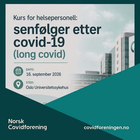 Kurs for helsepersonell: Senfølger etter covid-19 (Long Covid)