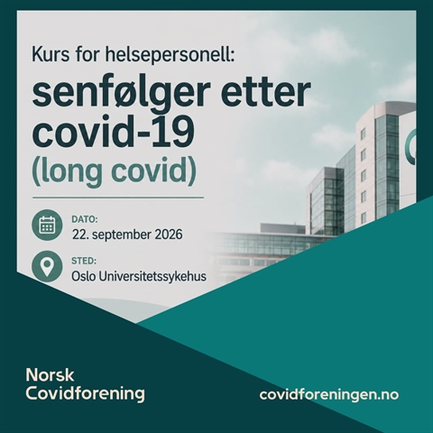 Kurs for helsepersonell: Senfølger etter covid-19 (Long Covid)