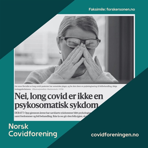 Nei, long covid er ikke en psykosomatisk sykdom